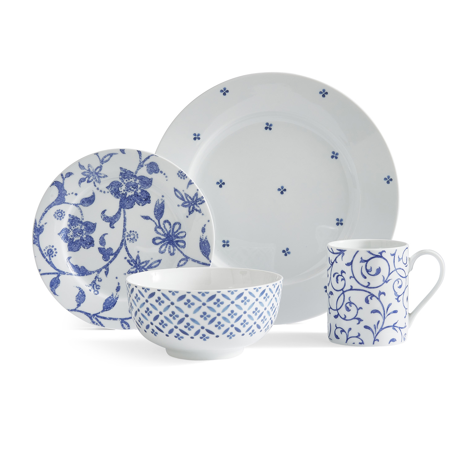 Home 16 Piece Set, Blue Indigo image number null